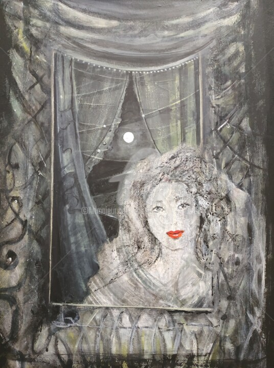 Painting titled "Paroles" by Joumana Hakim Fayed, Original Artwork, Acrylic