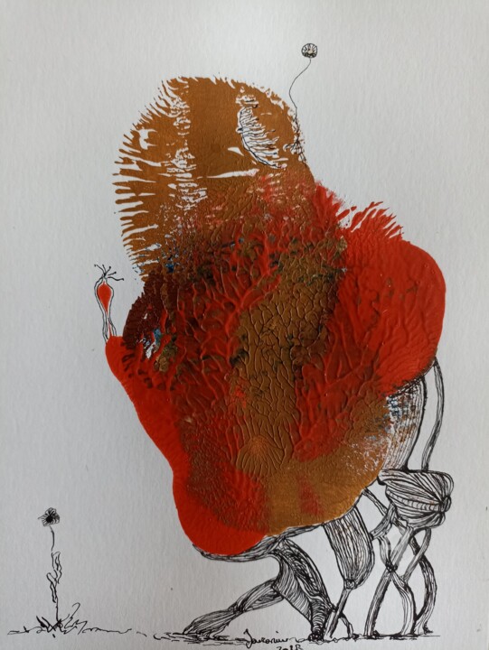 Dibujo titulada "DiAVoLo" por Jourcarmin, Obra de arte original, Tinta