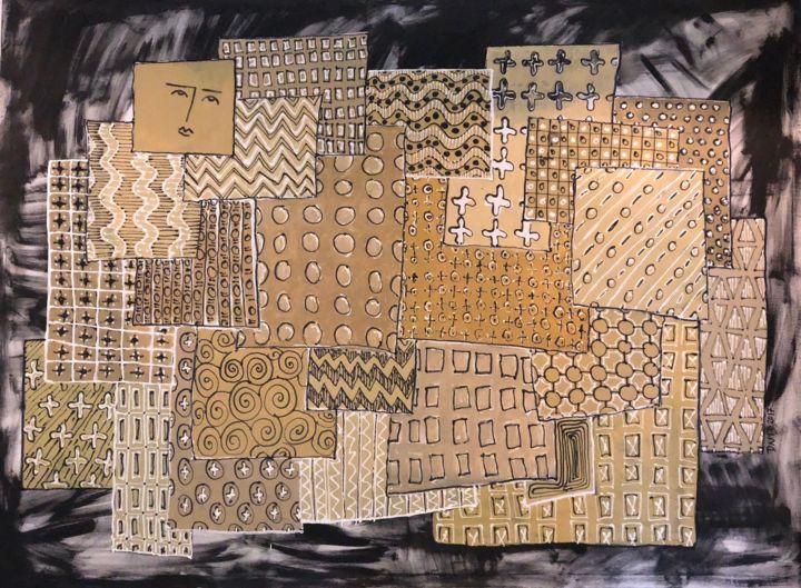 Peinture Abstraite Acrylique Sur Toile Carre Beige Painting By David Jousselin Artmajeur