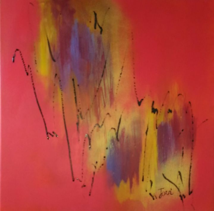 Painting titled "abstrait 2017 7" by Viviane Joanchicoy Jovi, Original Artwork, Acrylic