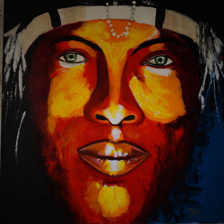 Painting titled "Oko" by Viviane Joanchicoy Jovi, Original Artwork, Acrylic