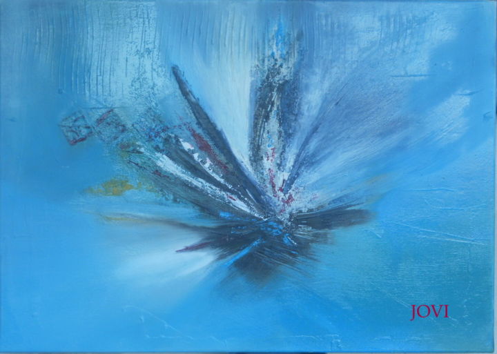 Painting titled "Envol" by Viviane Joanchicoy Jovi, Original Artwork, Oil