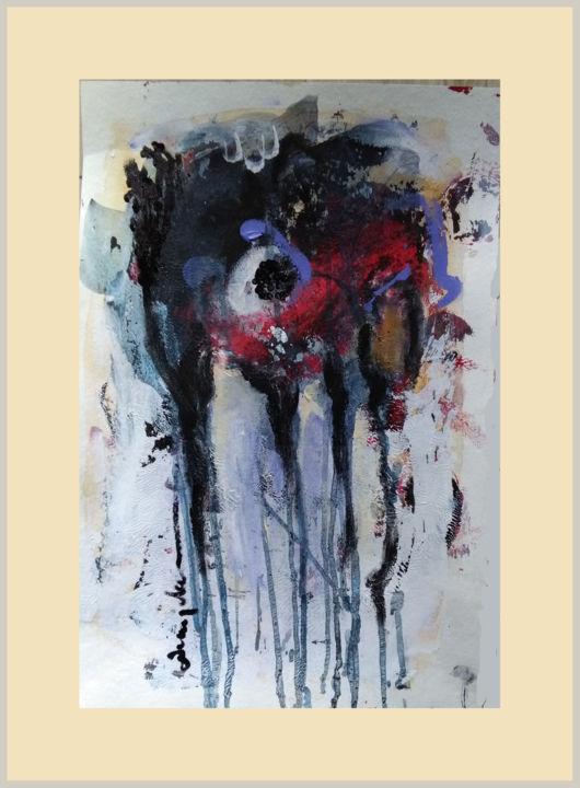 Painting titled "A Bird" by Danijela Jovic, Original Art, Acrylic