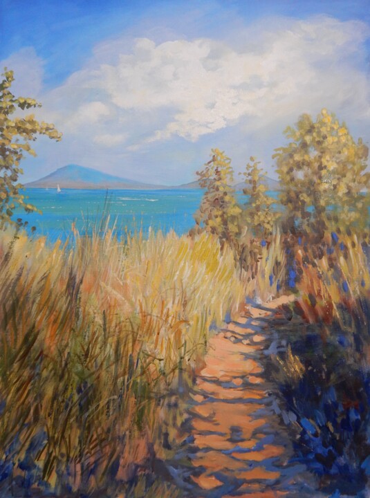 Painting titled "Pathway to Salomon…" by Joy Parks Coats, Original Artwork, Acrylic Mounted on Wood Stretcher frame