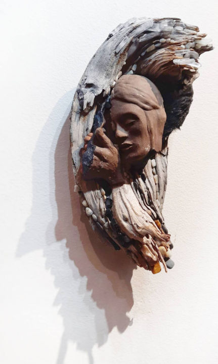 Sculpture intitulée "The Lineage" par Joy Redstone, Œuvre d'art originale, Argile