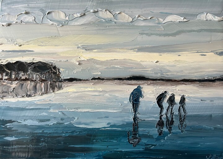 Pintura titulada "Iceskating" por Joyce Van Den Engel, Obra de arte original, Oleo