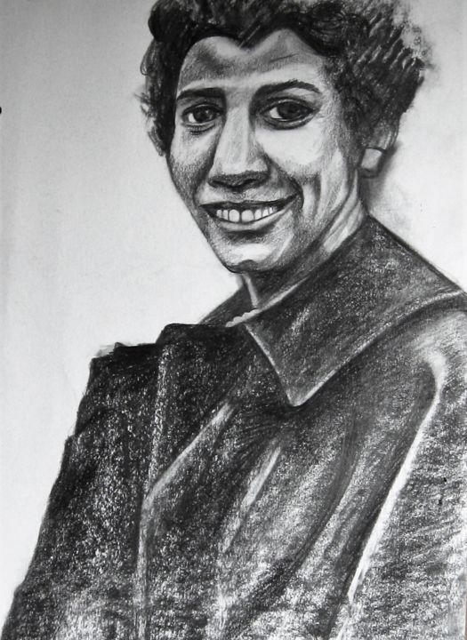 Drawing titled "Lorraine Hansberry…" by Joyce Owens, Original Artwork, Graphite