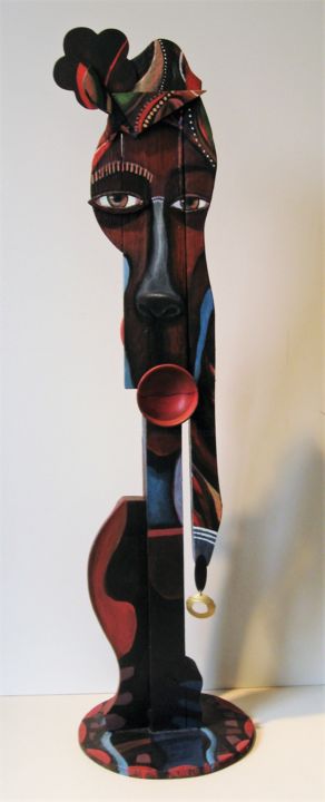 Sculpture intitulée "retro-racing-picass…" par Joyce Owens, Œuvre d'art originale
