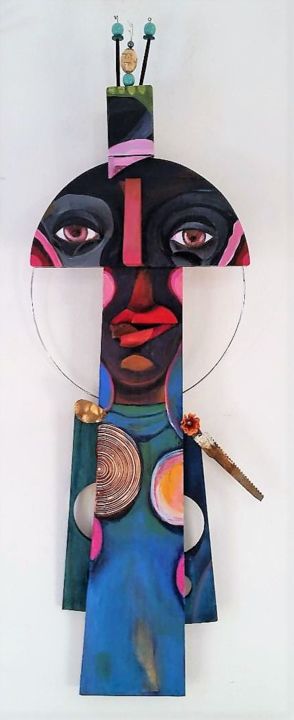 「Hypnotized」というタイトルの彫刻 Joyce Owensによって, オリジナルのアートワーク, 金属