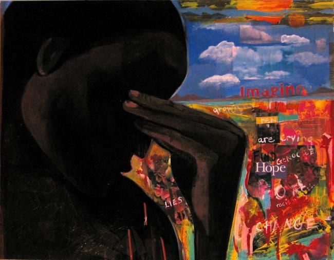 Painting titled "Crying for Change" by Joyce Owens, Original Artwork