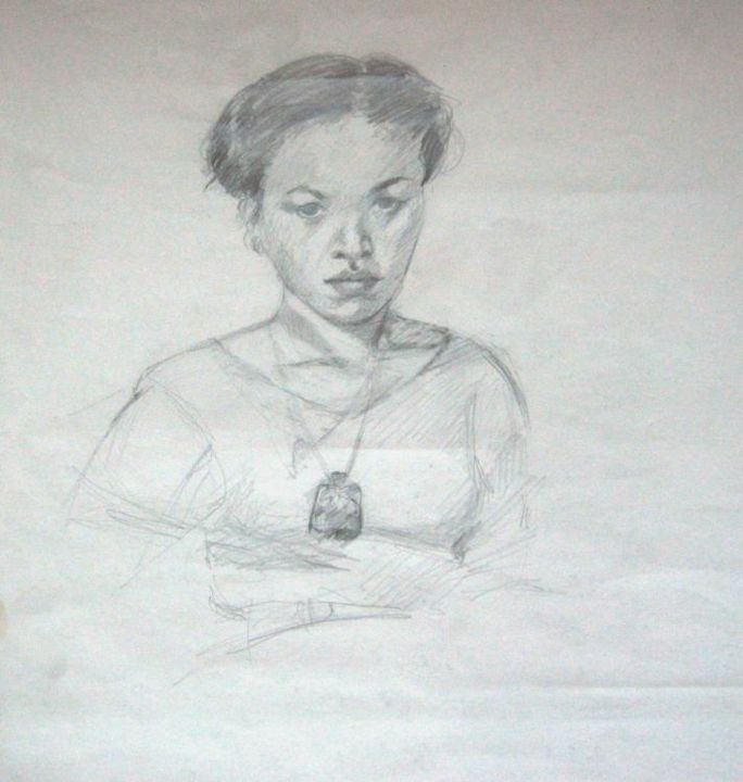 Рисунок под названием "Self Portrait" - Joyce Owens, Подлинное произведение искусства