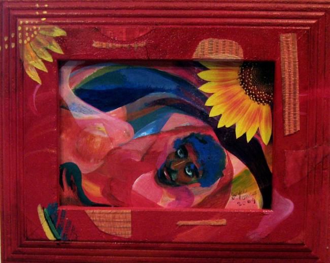 Schilderij getiteld "Arabesque: Imagined…" door Joyce Owens, Origineel Kunstwerk, Olie
