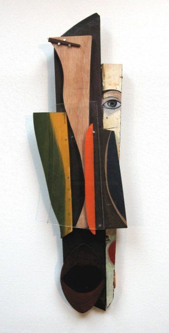 Pintura titulada "Mask with Plexi" por Joyce Owens, Obra de arte original