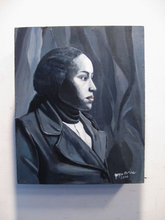 Malerei mit dem Titel "Woman with Wavy Hair" von Joyce Owens, Original-Kunstwerk, Öl