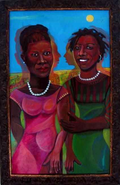 Malerei mit dem Titel "Like My Sister" von Joyce Owens, Original-Kunstwerk