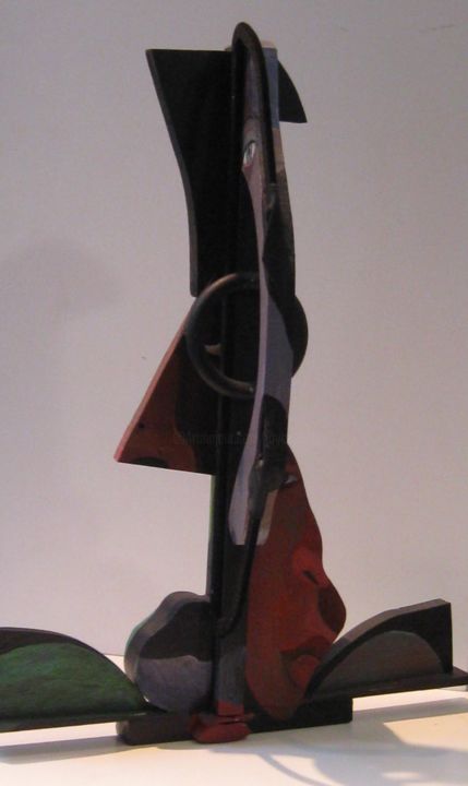 Sculpture intitulée "Retro-racing Picass…" par Joyce Owens, Œuvre d'art originale, Bois