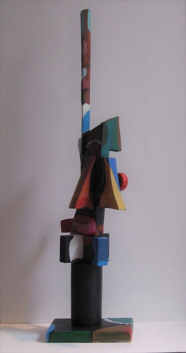 「Retroracing Picasso…」というタイトルの彫刻 Joyce Owensによって, オリジナルのアートワーク, ミックスメディア