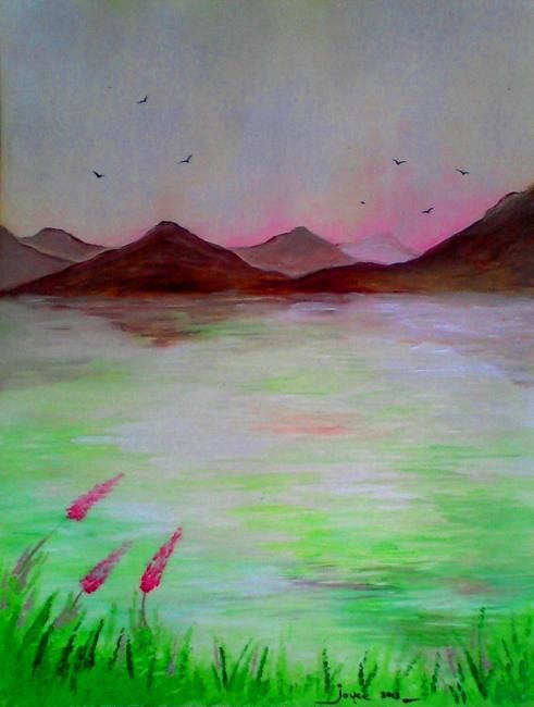 Painting titled "in the silence" by Joyce Sabdao, Original Artwork
