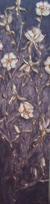 Pittura intitolato "white roses" da Joyce Rose, Opera d'arte originale