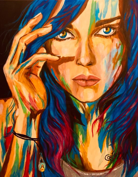Painting titled "Only Me" by Joy Al, Original Art, Acrylic