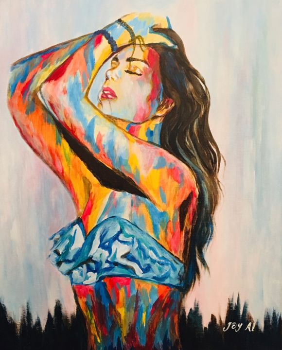 Painting titled "Spirit of Summer" by Joy Al, Original Art, Acrylic