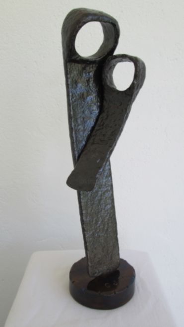 Sculpture intitulée "amour-maternel" par Cassara, Œuvre d'art originale, Métaux