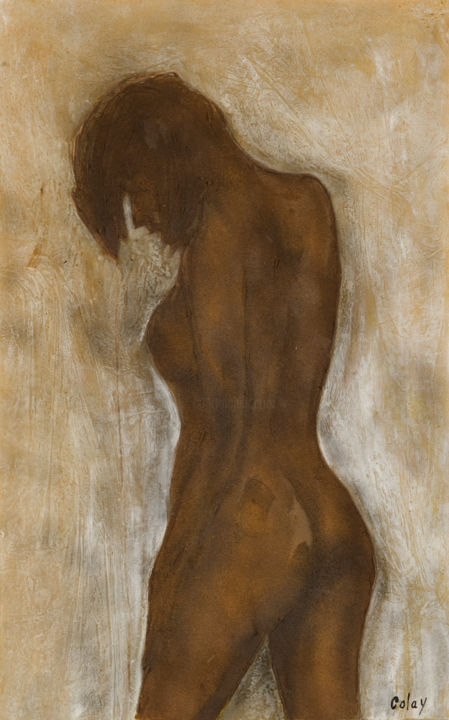 Peinture intitulée "FEMME" par Colay Jean, Œuvre d'art originale, Huile Monté sur Châssis