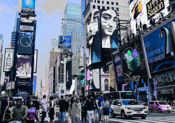 Digital Arts titled "Streets Downtown" by Jp Eugster, Original Artwork, Photo Montage