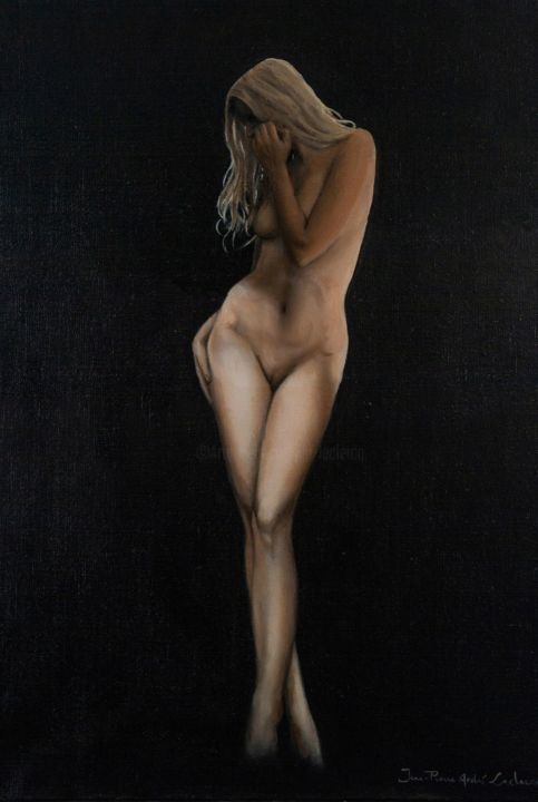 Painting titled "Silhouette" by Jean-Pierre André Leclercq, Original Artwork, Oil