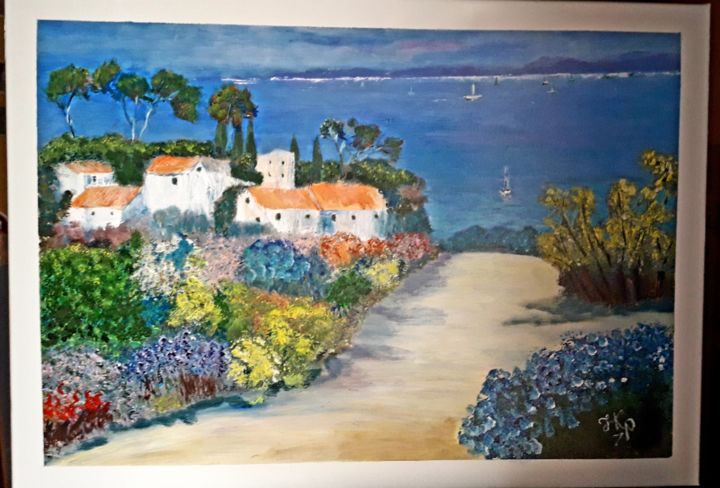 Painting titled "provence" by Jacky Pannelier, Original Artwork, Acrylic