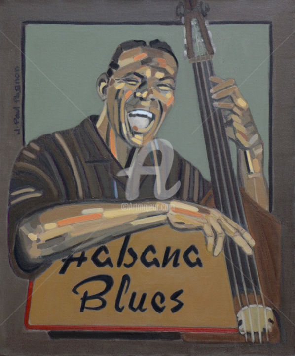 Painting titled "HABANA BLUES" by Jean-Paul Pagnon, Original Artwork, Oil