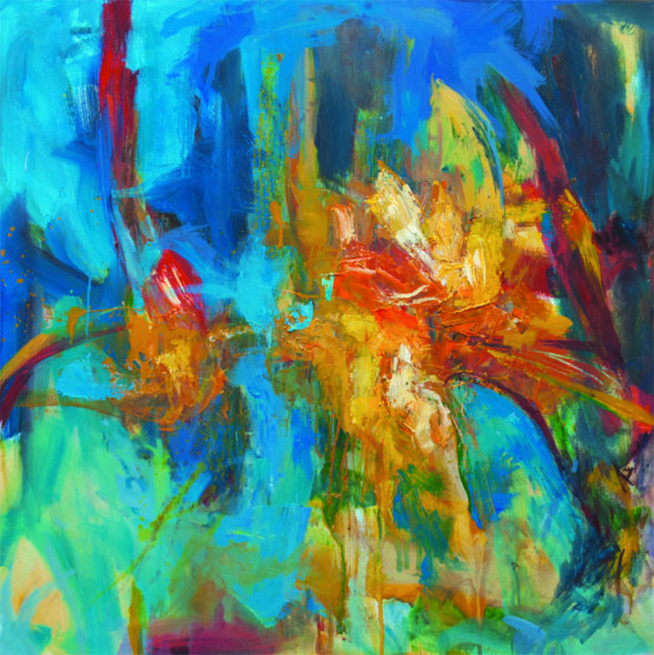 Painting titled "Power" by Julija Petrovic, Original Art, Oil