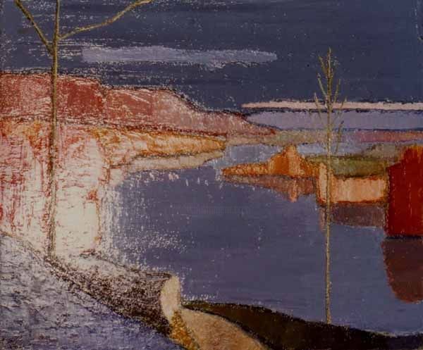 Peinture intitulée "Garonne grise" par Jpfloch, Œuvre d'art originale