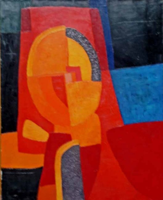 Malerei mit dem Titel "Rouge, bleu" von Jpfloch, Original-Kunstwerk