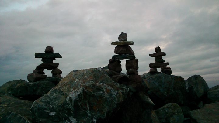 Photography titled "inukshuk 3 ver sur…" by Jean-Philippe Harant, Original Artwork