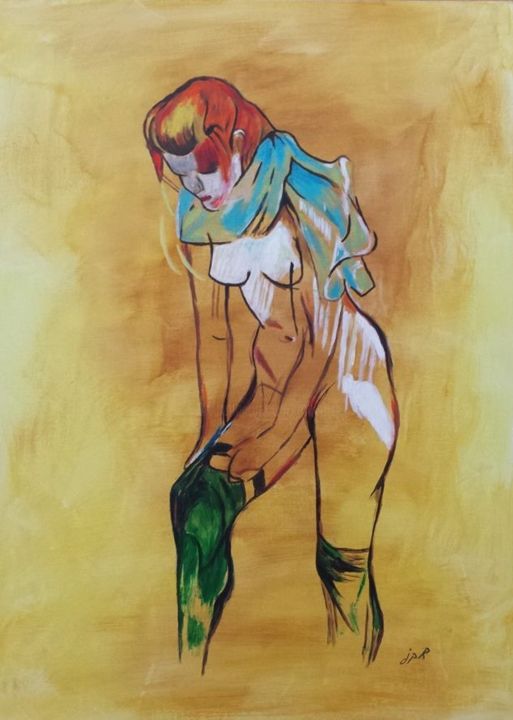 Painting titled "toulouse-lautrec" by Jean Philippe Dufau, Original Artwork, Acrylic