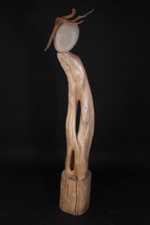 Sculpture titled "escultura-em-cedro-…" by José Paulo Pereira Fernandes, Original Artwork, Wood