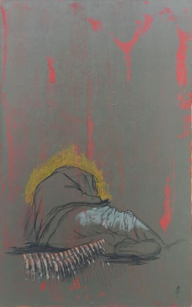 Картина под названием "LE DESERT II - 4" - Jean-Pierre Seferian, Подлинное произведение искусства, Масло