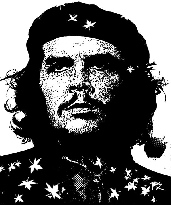 Digitale Kunst mit dem Titel "Che libre" von Jesus J. Ruiz, Original-Kunstwerk, Fotomontage