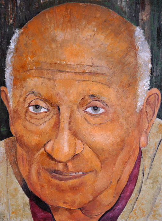 Peinture intitulée "Portrait de Roberto…" par Renand, Œuvre d'art originale, Huile