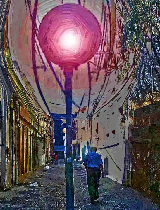 Fotografia intitulada "rua do céu" por Jose Americo Jsilvares, Obras de arte originais, Fotografia Manipulada