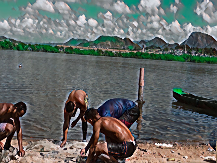 Photography titled "vie de pêcher" by Jose Americo Jsilvares, Original Artwork, Digital Photography