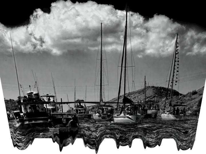 Fotografia intitolato "marina marinha" da Jose Americo Jsilvares, Opera d'arte originale, Fotografia manipolata