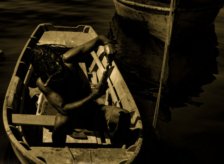 Fotografía titulada "Tenebrismo no mar" por Jose Americo Jsilvares, Obra de arte original, Fotografía digital