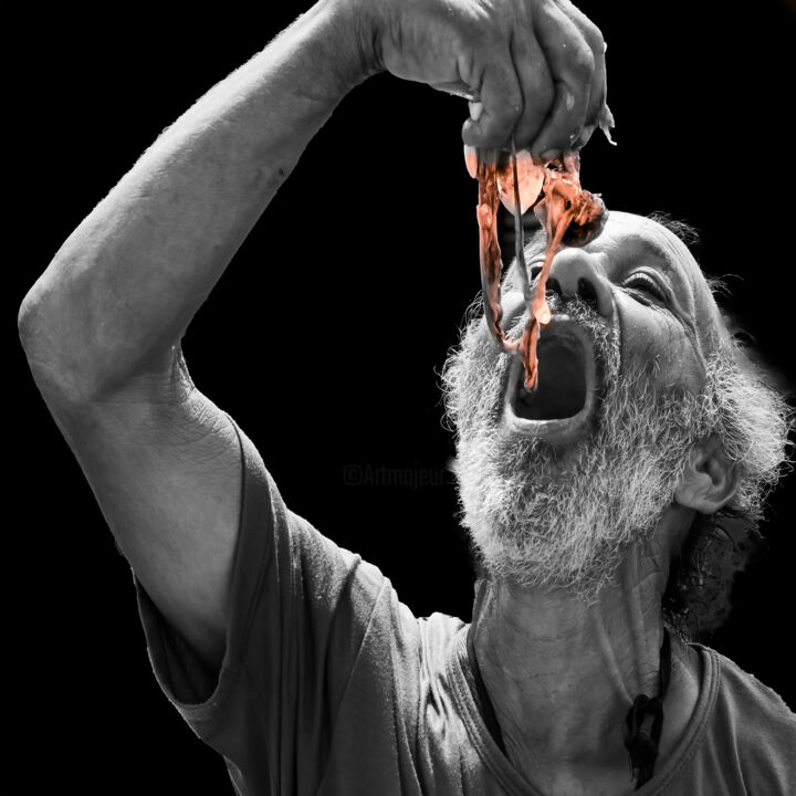 Fotografia intitolato "intestinos de peixe" da Jose Americo Jsilvares, Opera d'arte originale, Fotografia manipolata