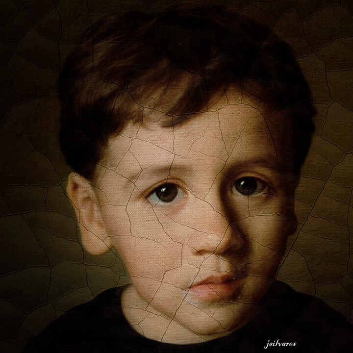 Photographie intitulée "menino triste" par Jose Americo Jsilvares, Œuvre d'art originale, Photographie manipulée