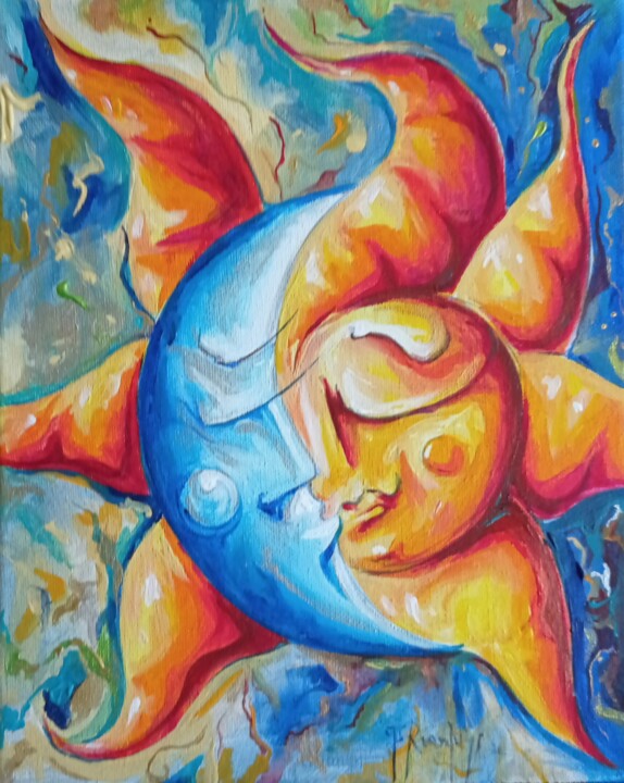 Painting titled "Symbiose" by Jsroosenys, Original Artwork, Acrylic