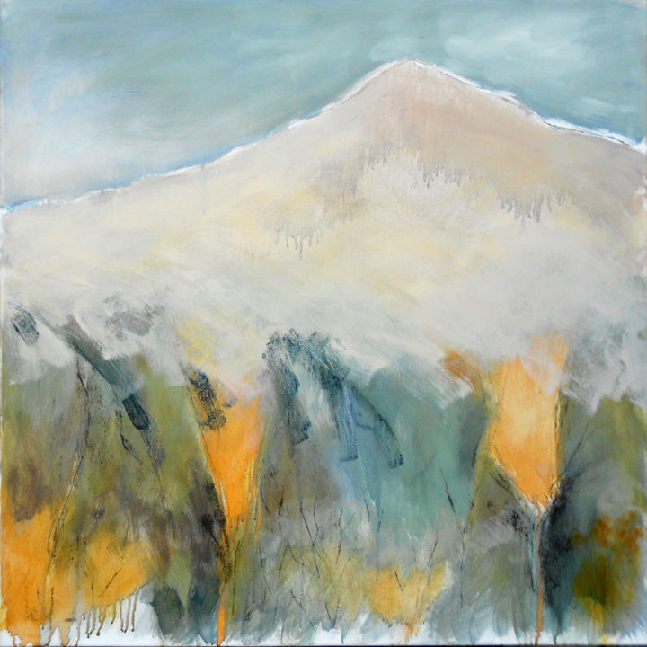 Malerei mit dem Titel "mountain" von June Stapleton, Original-Kunstwerk, Öl