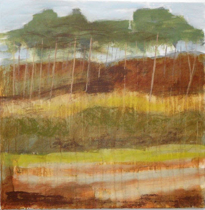 "pines on the heath" başlıklı Tablo June Stapleton tarafından, Orijinal sanat, Petrol