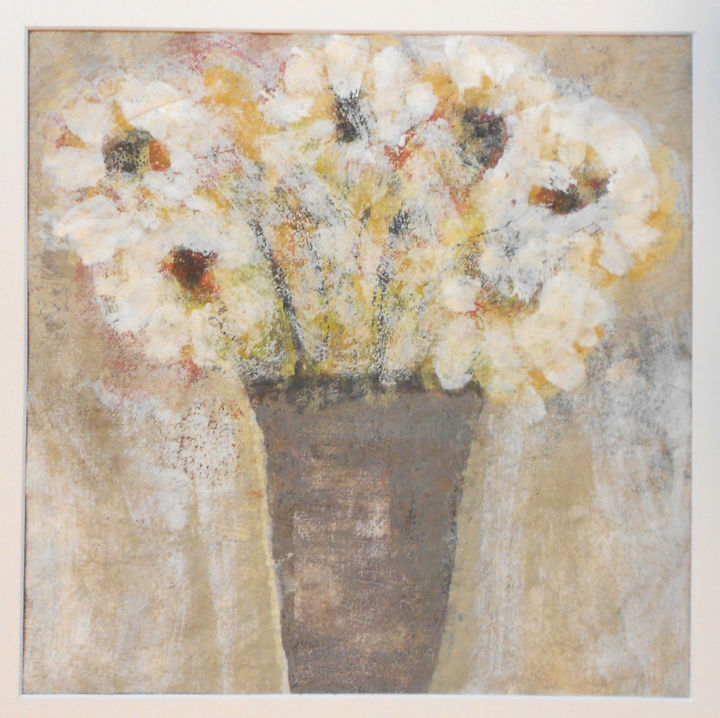 Painting titled "bouquet" by June Stapleton, Original Artwork, Oil